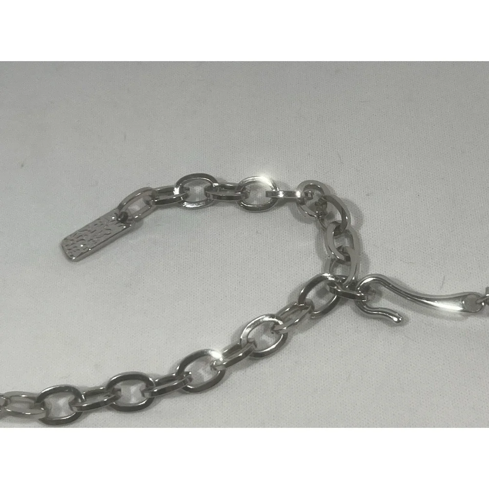 Womens Silver Metal Belt Adjustable Up To 38 Minimalist Y2K Statement Waist